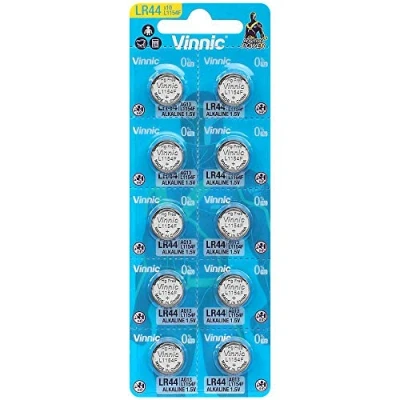 Image de Pack de 10 Vinnic L1154F / LR44 AG13 1.5V Alkaline