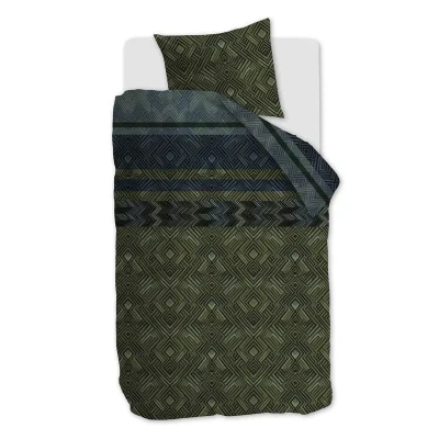 Afbeelding van Snoozing Ferry Dekbedovertrek Eenpersoons 140x200/220 cm Green