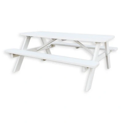 Afbeelding van Picknicktafel Deluxe 180 x 70 cm Wit