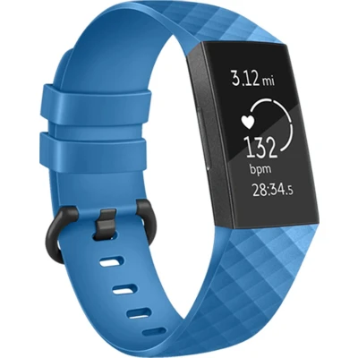 Afbeelding van iMoshion bandje Geschikt voor Fitbit Charge 4 / 3 Siliconen Blauw