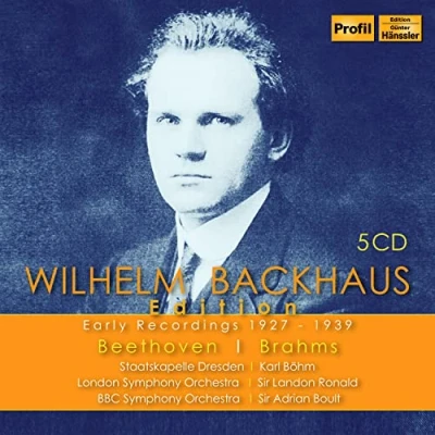 Afbeelding van Wilhelm Backhaus, Staatskapelle Dresden, London Symphony Orchestra Beethoven &amp; Brahms: Backhaus Edition Early Recordings (5 CD)