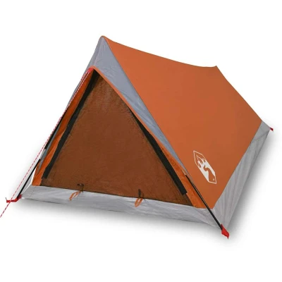 Afbeelding van Tent 2 persoons 193x122x96 cm 185T taft grijs en oranje