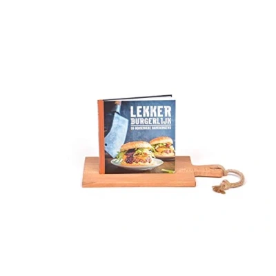 Afbeelding van Bowls And Dishes Puur Hout Serveerplank 38 Cm + Lekker Burgerlijk Receptenboek Bruin Accessoires