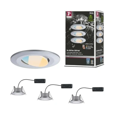 Afbeelding van Paulmann 93095 Calla WhiteSwitch LED inbouwlamp 15 W Chroom (mat)