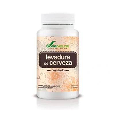 Afbeelding van Soria Natural Biergist tabletten om de gezondheid van huid, haar en nagels te behouden Verbetert spijsvertering helpt vermoeidheid verminderen 500