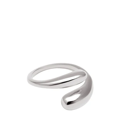 Afbeelding van SINGULARU Abbraccio ring, messing met 18K goud of rhodium plating, sieraden voor dames, Eén maat, Messing, Geen edelsteen