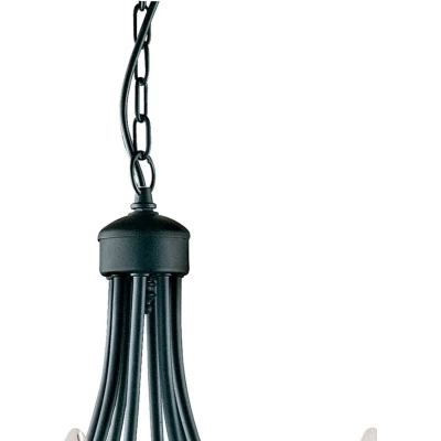 Afbeelding van Searchlight MAYPOLE Hanglamp 8 Lichts Mat Zwart