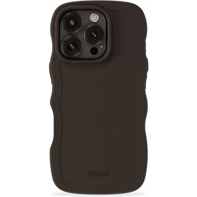 Afbeelding van Holdit Hoesje Geschikt voor iPhone 16 Pro Max Wavy Case bruin