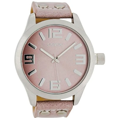 Afbeelding van Oozoo Timepieces Analoog dameshorloge met leren armband, rond, elegant, hoogwaardig, Armband