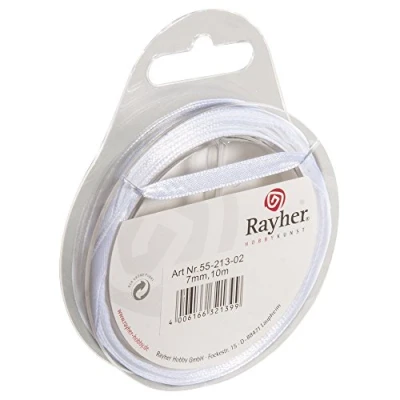 Image de Ruban satin Blanc 7 mm 10 m