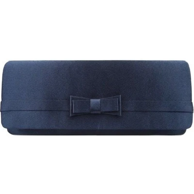 Afbeelding van Bulaggi clutch Pam voor Dames / Schoudertas Satijn Donkerblauw/ Avondtasje met schouderriem/ Effen handtasjes