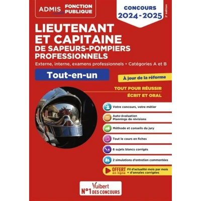 Image de Concours Lieutenant et Capitaine de sapeurs pompiers professionnels Catégories A B Tout en un