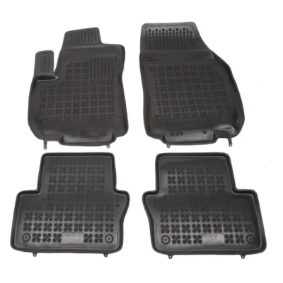 Afbeelding van REZAW PLAST 200507 Vloermatset Rubber voor en achter 4 Zwart Op maat gemaakt OPEL: Zafira B