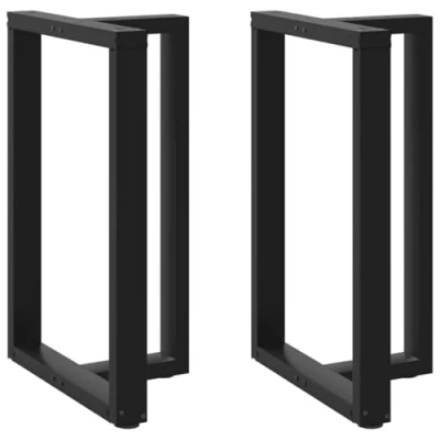 Afbeelding van vidaXL Bartafelpoten 2 st T vormig 60x35x(91 92) cm staal zwart