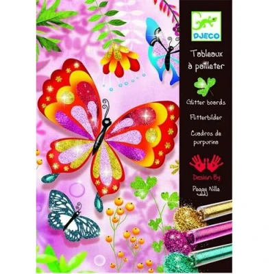 Afbeelding van Djeco glitterschilderijen vlinders en kleine beestjes