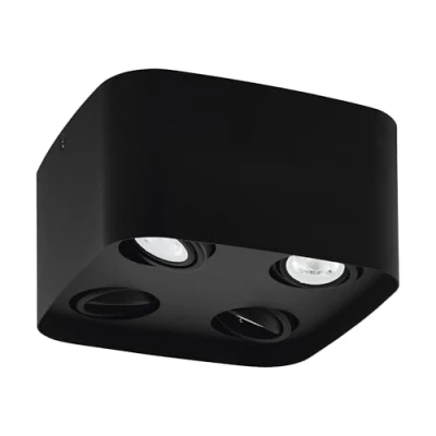 Afbeelding van EGLO connect.z Caminales Z Smart Plafondlamp GU10 24 cm Zwart Instelbaar RGB &amp; wit licht Dimbaar Zigbee
