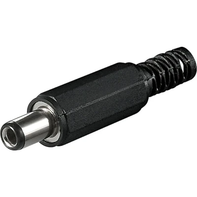 Afbeelding van Soldeerbare DC plug 2,5 x 5,5 (9mm lang) met knikbeschermer