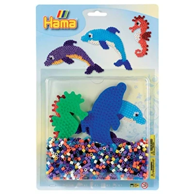 Afbeelding van Hama 4058 Midi Blister Gm dolfijn + zeepaardje