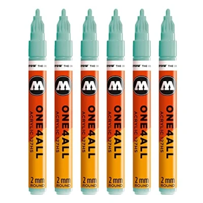 Afbeelding van Molotow One4All 127HS acryl marker (2 mm punt, zeer dekkend en permanent, UV bestendig, voor bijna alle ondergronden) 020 lago blauw