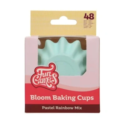 Afbeelding van FunCakes Bloom Baking Cups Pastel Regenboog MIX pk/48 Cupcake