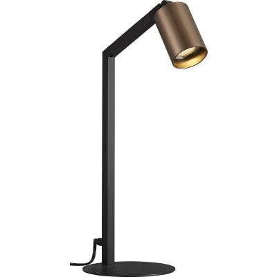 Afbeelding van Tabora 1L tafellamp GU10 (excl) zwart + geborsteld brons
