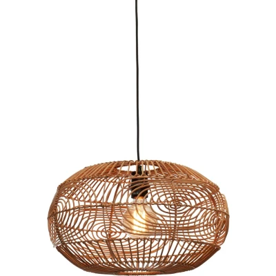 Afbeelding van GOOD&amp;MOJO Hanglamp Madeira Rotan Ø48cm Bruin