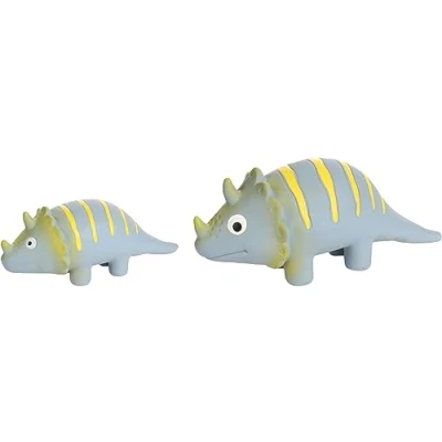Afbeelding van Flamingo Puga Speelgoed Honden Hs Latex Dino Grijs L 7x20,5x9cm 1st 138497