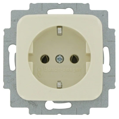 Afbeelding van BJ SI Reflex wandcontactdoos enkel RA creme