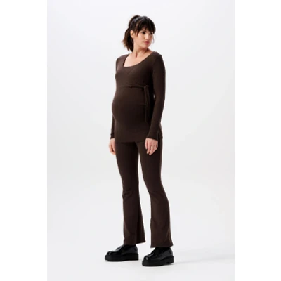 Image de Zwangerschapsbroek Casual broek flared Luci Coffee Bean XS