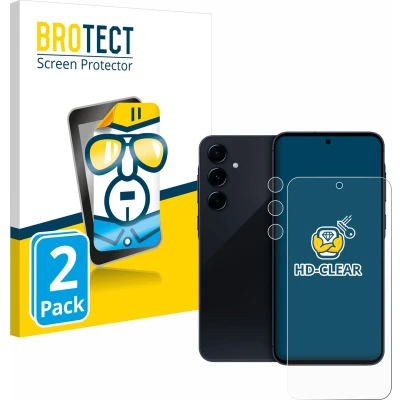 Afbeelding van BROTECT Screenprotector voor Samsung Galaxy A55 5G (Voor+Camera) Folie Beschermfolie transparant (2 Stuks)