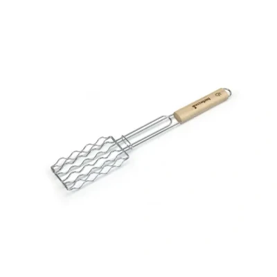 Afbeelding van Worstenklem uit chroom en rubberhout 51cm fsc 100% Barbecook