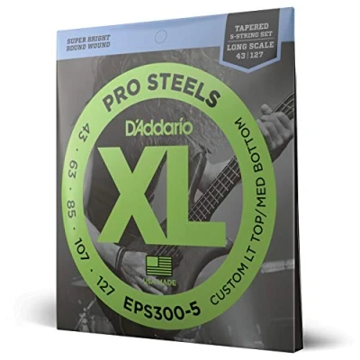 Image de D&#039;Addario EPS300 5 .043, .063, .085, .107, .127 jeu guitare basse cordes