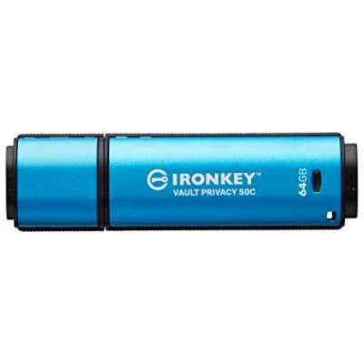 Afbeelding van Kingston Technology IronKey Vault Privacy 50 USB flash drive Type C 3.2 Gen 1 (3.1 1) Zwart, Blauw