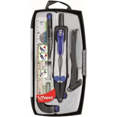 Afbeelding van Maped passer Technic Compact 7 delige passerdoos: 1 Compact, verlengstuk, universee...