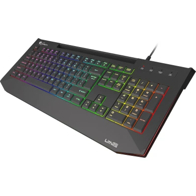 Afbeelding van Genesis Lith 400 Stil Gaming toetsenbord stille toetsen RGB verlichting US layout