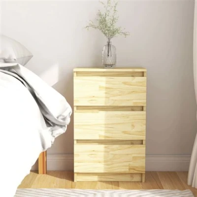 Afbeelding van Nachtkastje 40x29,5x64 cm massief grenenhout