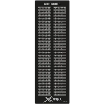 Afbeelding van XQ Max Carpet Check Out Dartmat Black Grey 237x80