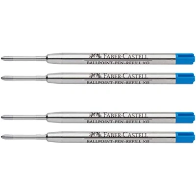 Afbeelding van Faber Castell 4 stuks balpenvullingen extra groot blauw