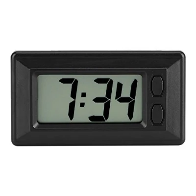 Afbeelding van Digitale Klok, Draagbare Auto LCD Dashboard Desktop Datum Tijd Elektronische Klok Display met Zelfklevende Pad Voor Voertuig
