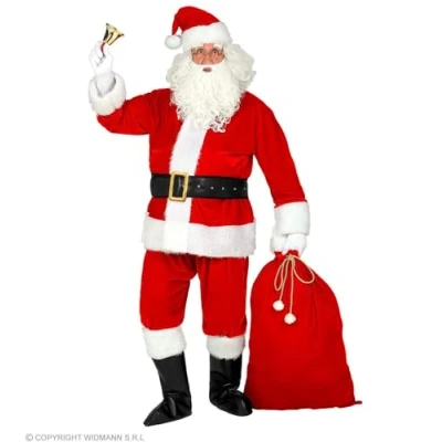 Afbeelding van Widmann Kerst &amp; Oud Nieuw Kostuum De Enige Echte Professionele Kerstman Compleet Rood, Wit / Beige XXL XXXL Verkleedkleding