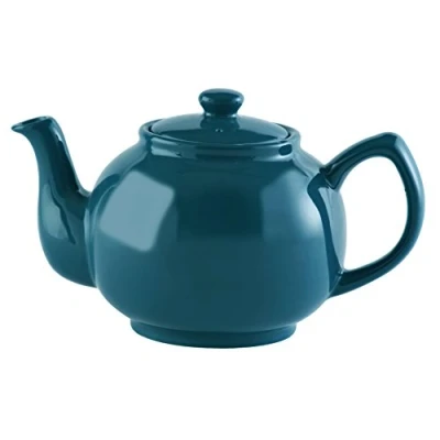 Afbeelding van Price en Kensington Theepot 6 pers. Niet zwaar Handvat blijft koud 1u warm Aardewerk Blauwgroen 1.1 L Ø 12 cm