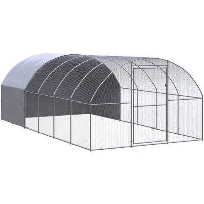 Afbeelding van vidaXL Kippenren 3x6x2 m gegalvaniseerd staal