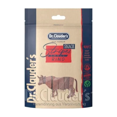 Afbeelding van Dr.Clauder&#039;s Snack Rundvleesstrips Hondensnacks Rund 80 g