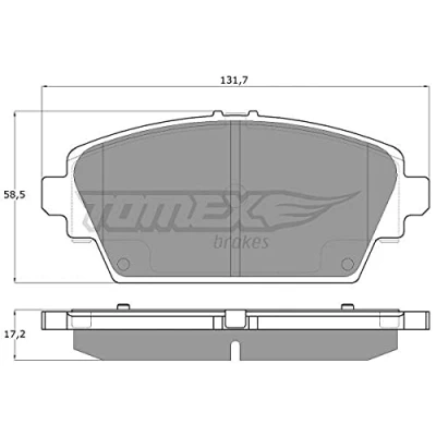 Afbeelding van TOMEX brakes TX 12 94 Remblokkenset Vooras NISSAN: Primera Estate, Almera Tino