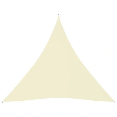 Afbeelding van Zonnescherm driehoekig 4,5x4,5x4,5 m oxford stof crèmekleurig