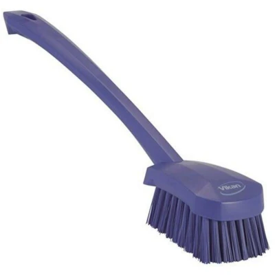 Image de VIKAN 41868 brosse à vaisselle, long manche, 415 mm, polyester, dur, violet 4186/8