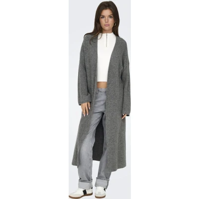 Afbeelding van Only Onlalpha Ls Maxi Cardigan Med Grey GRAU S