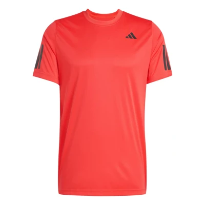 Afbeelding van adidas Performance CLUB 3 Stripes TEE Sport Tshirt, Heren, Maat: Small, Semi lucid red