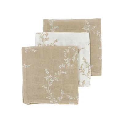 Afbeelding van Meyco Hydrofiele Monddoeken 3 pack Branches Sand