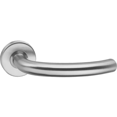 Afbeelding van Intersteel Deurklink RVS half rond met rozet ring veer